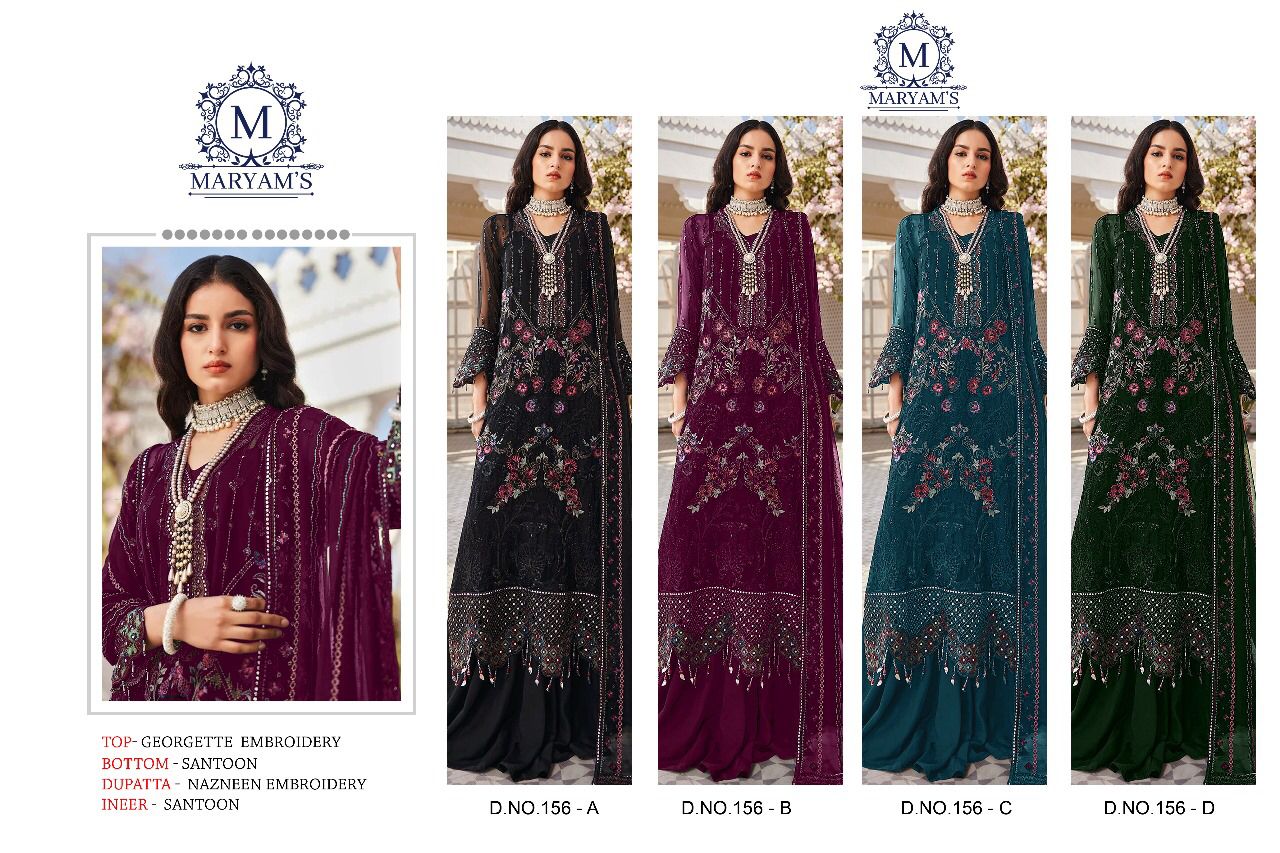 Maryams 156 Georgette Wedding Wear Pakistani Suits